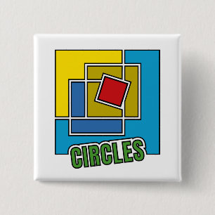 Geometrische Abstraktion aus farbenfrohen Quadrate Button