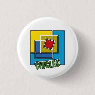 Geometrische Abstraktion aus farbenfrohen Quadrate Button