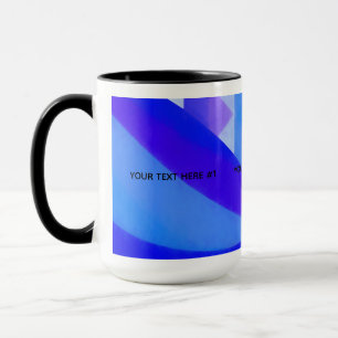 Geometrische Abstraktion der Blauen Welle Tasse