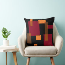 Geometrische Abstraktion Rotes Orangenbraun Schwar