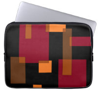 Geometrische Abstraktion Rotes Orangenbraun Schwar