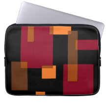 Geometrische Abstraktion Rotes Orangenbraun Schwar
