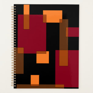 Geometrische Abstraktion Rotes Orangenbraun Schwar Planer