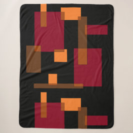 Geometrische Abstraktion Rotes Orangenbraun Schwar Sherpadecke