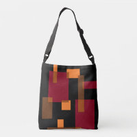 Geometrische Abstraktion Rotes Orangenbraun Schwar