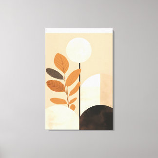 Geometrische Abstraktionen: Blätter in Kunst Leinwanddruck