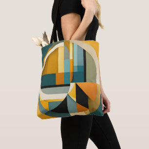 Geometrische Abstraktionskreise und Rechtecke Tasche