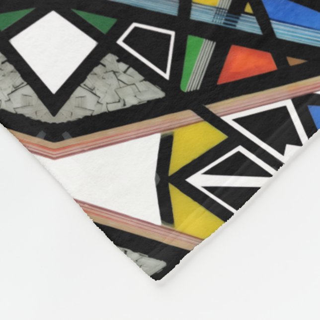 Geometrische Abstraktkunst-Decke Fleecedecke (Ecke)