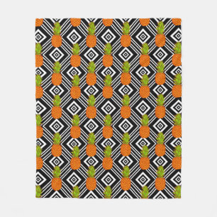 Geometrische Ananas Fleecedecke