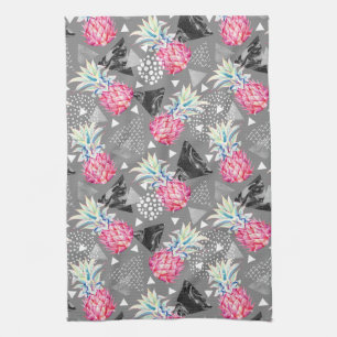 Geometrische Ananas-strukturiertes Muster Küchentuch
