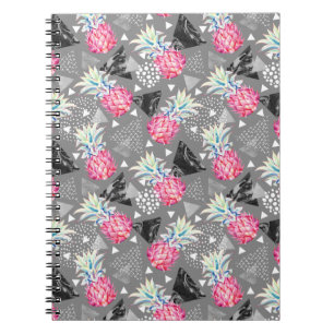 Geometrische Ananas-strukturiertes Muster Notizblock