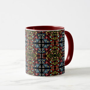 Geometrische antike Außerirdische-Tech-Schaltkreis Tasse