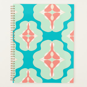Geometrische aquamarine Orange Planer