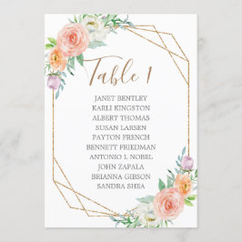 Geometrische Aquarellfarben-Blume für die Hochzeit Programm