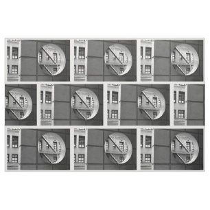 Geometrische Architektur-schwarzes u. weißes Stoff