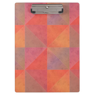 Geometrische Art des roten, rosa Aquarells Klemmbrett