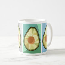 Geometrische Avocado-Tasse