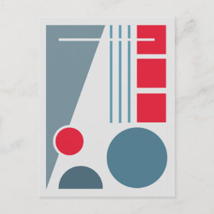 Geometrische Balance 1 Abstrakte Gestaltung Postkarte