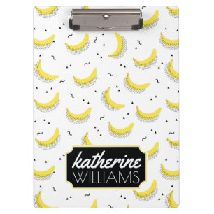 Geometrische Bananen   addieren Ihren Namen Klemmbrett