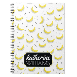Geometrische Bananen   addieren Ihren Namen Notizblock