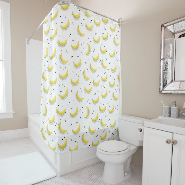 Geometrische Bananen Duschvorhang (Beispiel)