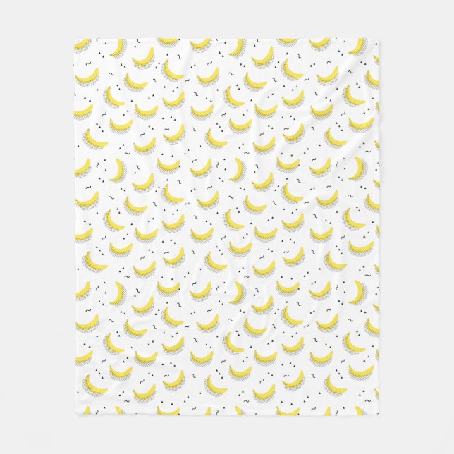 Geometrische Bananen Fleecedecke (Vorderseite)