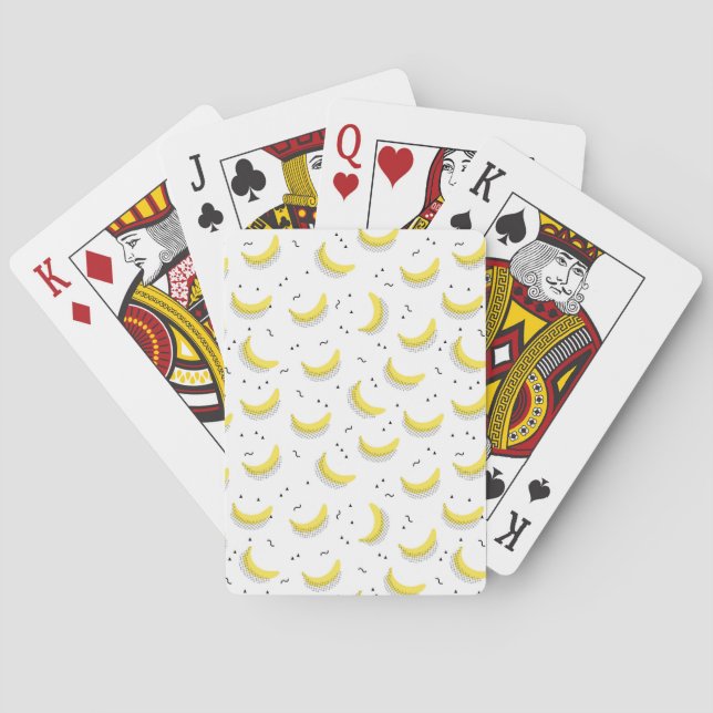 Geometrische Bananen Spielkarten (Rückseite)