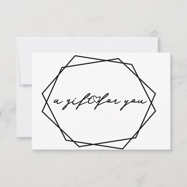 Geometrische Beauty-Geschenkkarte Einladung (Vorderseite)