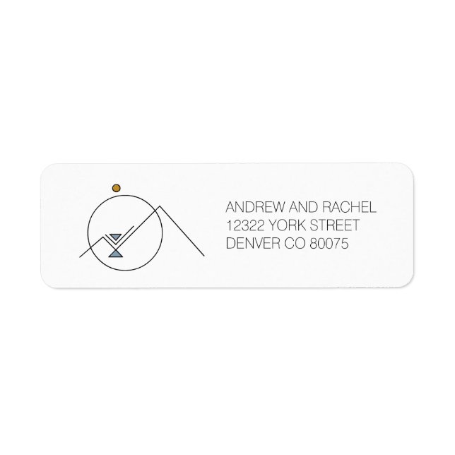 Geometrische Berge| Boho | Benutzerdefinierte Adre (Vorne)