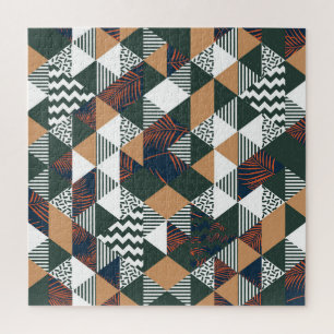 Geometrische Blätter aus Palmen, trendy Muster