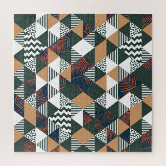 Geometrische Blätter aus Palmen, trendy Muster