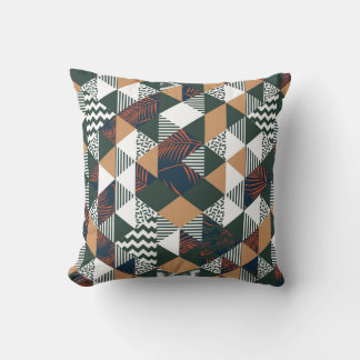 Geometrische Blätter aus Palmen, trendy Muster Kissen