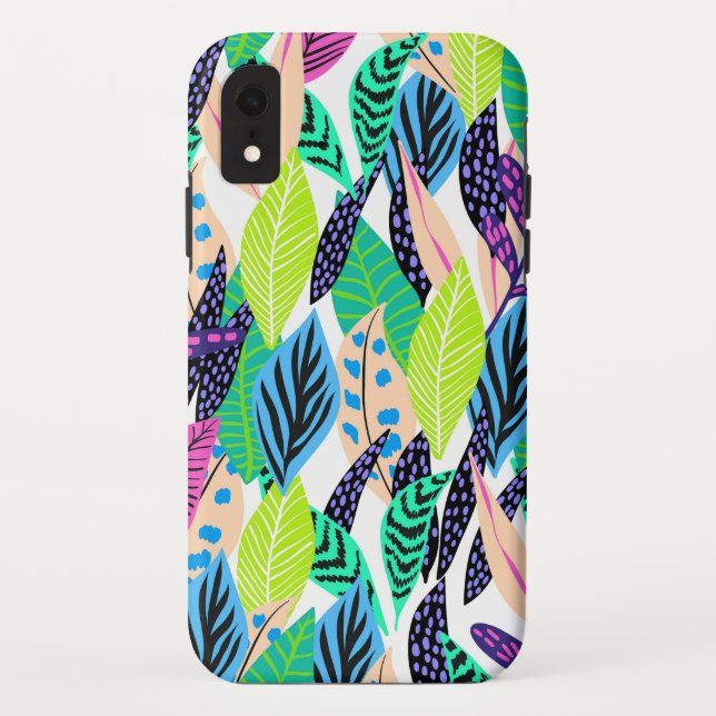 Geometrische Blätter Case-Mate iPhone Hülle (Rückseite)