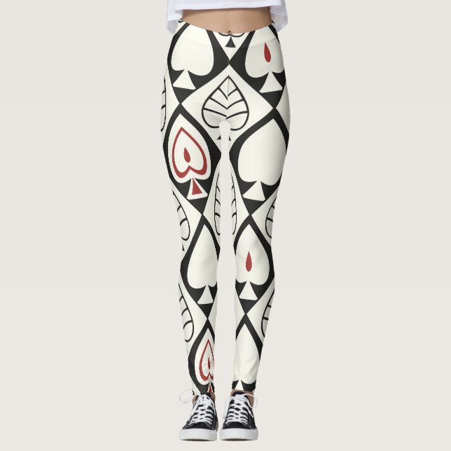 Geometrische Blätter, nahtlose natürliche Muster. Leggings (Vorderseite)