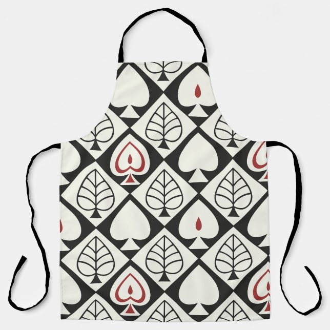 Geometrische Blätter, nahtlose natürliche Muster. Schürze (Vorderseite)