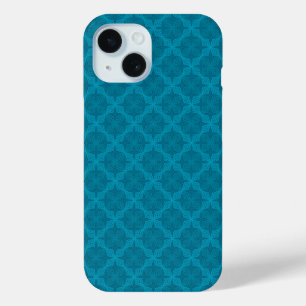 Geometrische blaue Art Deco Case-Mate iPhone Hülle