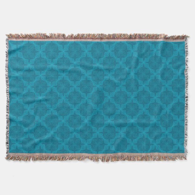 Geometrische blaue Art Deco Decke (Vorderseite)