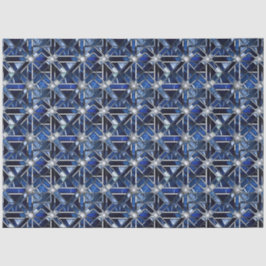 Geometrische blaue Art Deco Seidenpapier