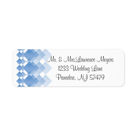 Geometrische blaue Diamanten Wedding |