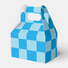 Geometrische blaue quadratische Blöcke Geschenkschachtel