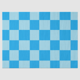Geometrische blaue quadratische Blöcke Seidenpapier