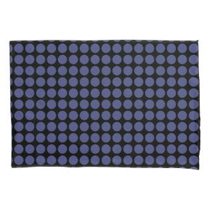 Geometrische blaue Tupfen auf irgendeiner Farbe Kissenbezug