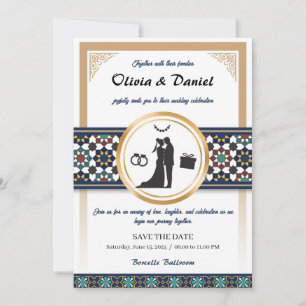 Geometrische Bliss-Hochzeitseinladung Einladung