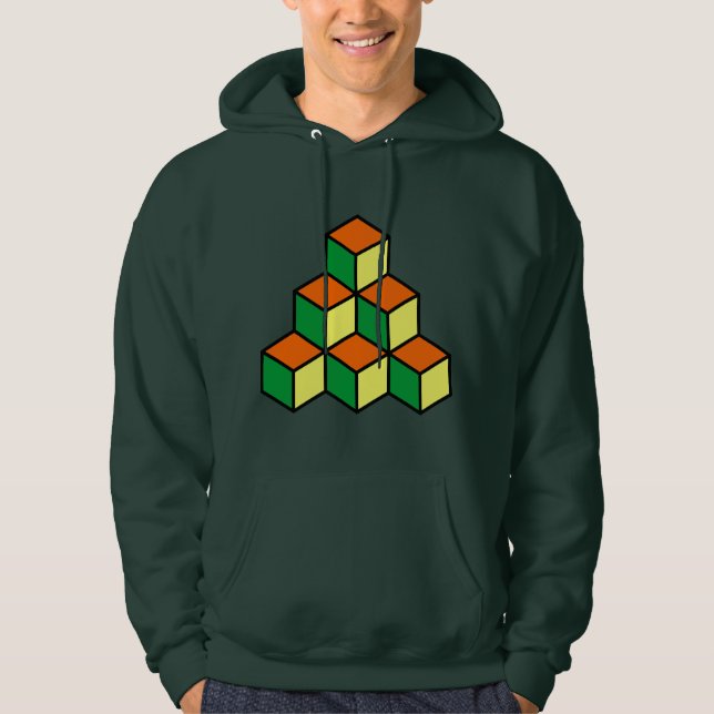 Geometrische Blöcke - Gelb und Gelb, grün Hoodie (Vorderseite)