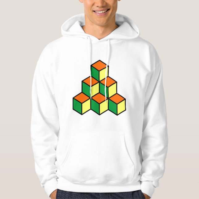 Geometrische Blöcke - Gelb und Gelb, grün Hoodie (Vorderseite)
