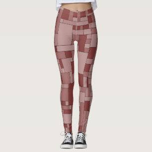 Geometrische Blöcke, nahtlose abstrakte Textur Leggings