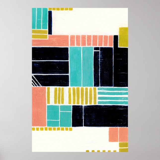 Geometrische Blöcke Poster (Vorne)