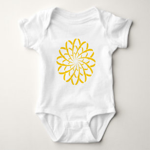 Geometrische Blume 02 Baby Strampler
