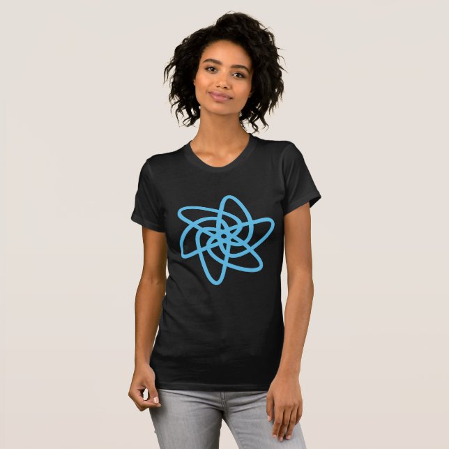 Geometrische Blume 05 - Sky Blue T-Shirt (Vorne ganz)