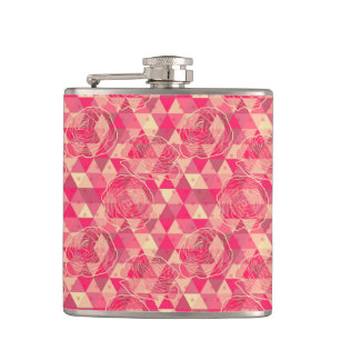 geometrische Blume Flachmann